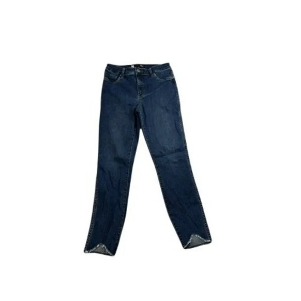 KUT From The Kloth Women Dark Wash High Rise Frayed Hem Skinny Jeans Size 8